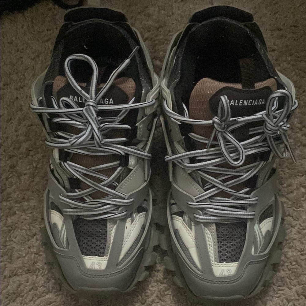 Balenciaga Gray and Black Modern Sneakers